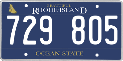 RI license plate 729805