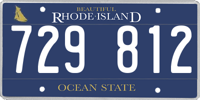 RI license plate 729812