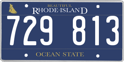 RI license plate 729813