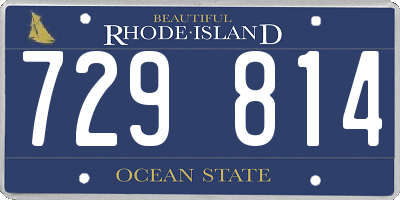 RI license plate 729814