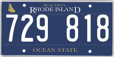 RI license plate 729818