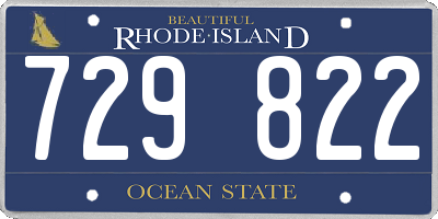 RI license plate 729822