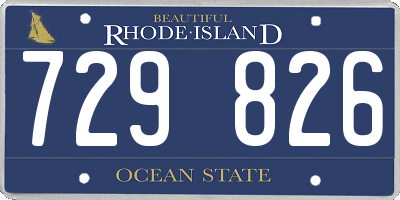 RI license plate 729826