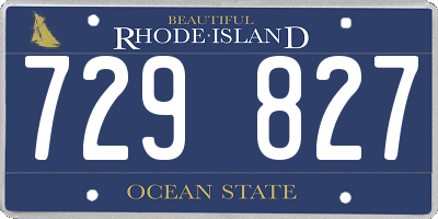 RI license plate 729827