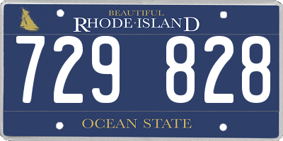 RI license plate 729828