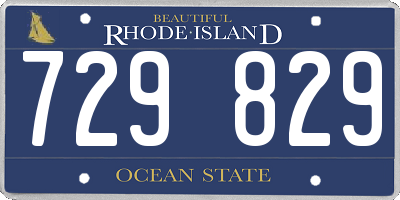 RI license plate 729829