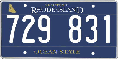 RI license plate 729831