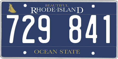 RI license plate 729841
