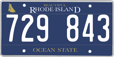 RI license plate 729843