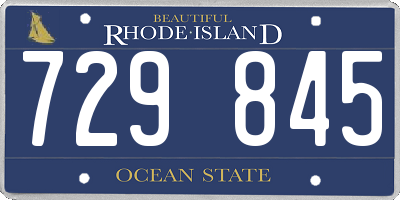 RI license plate 729845