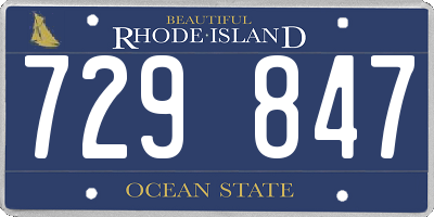 RI license plate 729847
