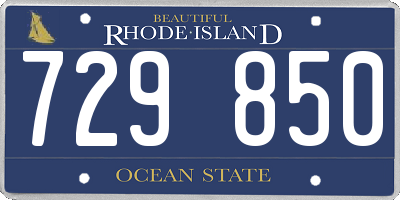 RI license plate 729850