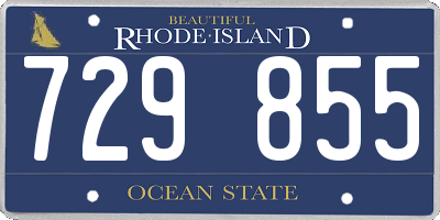 RI license plate 729855