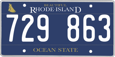 RI license plate 729863