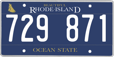 RI license plate 729871