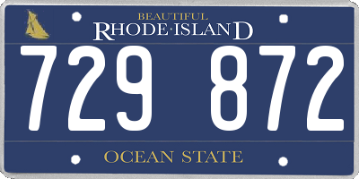 RI license plate 729872
