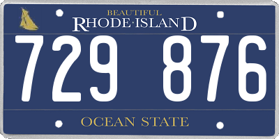 RI license plate 729876