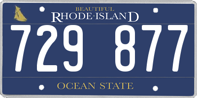 RI license plate 729877