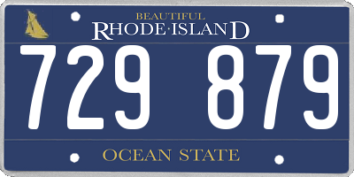 RI license plate 729879