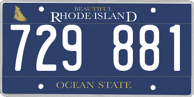 RI license plate 729881