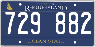 RI license plate 729882