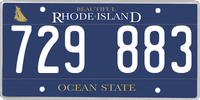 RI license plate 729883