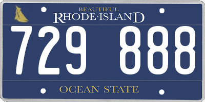 RI license plate 729888