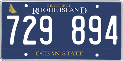 RI license plate 729894