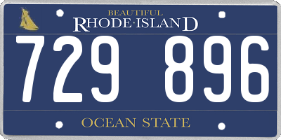 RI license plate 729896