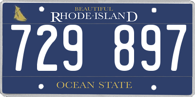 RI license plate 729897