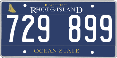 RI license plate 729899