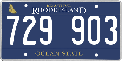 RI license plate 729903