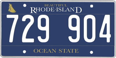 RI license plate 729904