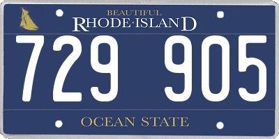RI license plate 729905