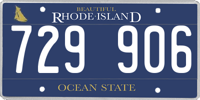 RI license plate 729906