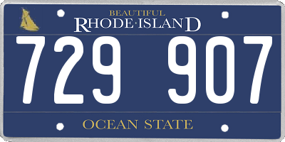 RI license plate 729907