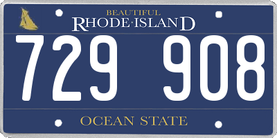 RI license plate 729908