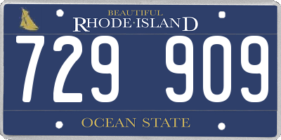 RI license plate 729909