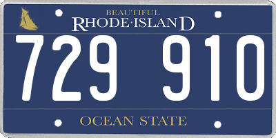 RI license plate 729910