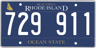 RI license plate 729911