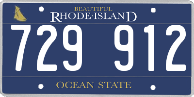 RI license plate 729912