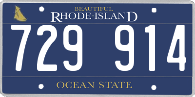 RI license plate 729914