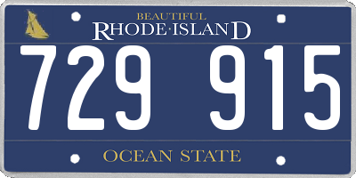 RI license plate 729915