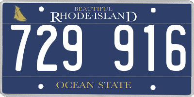 RI license plate 729916