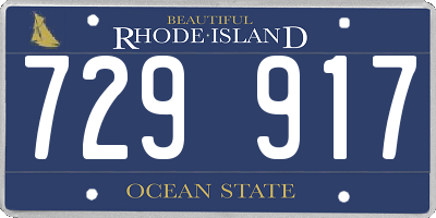 RI license plate 729917