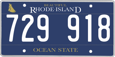 RI license plate 729918