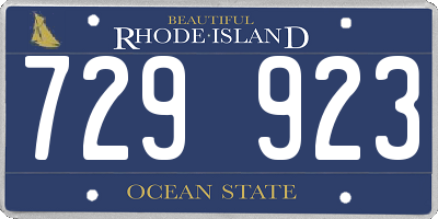 RI license plate 729923