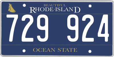 RI license plate 729924