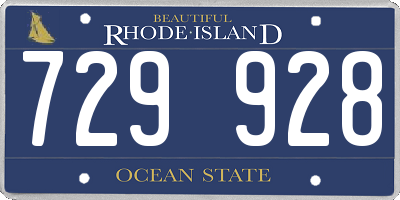 RI license plate 729928