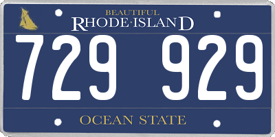RI license plate 729929